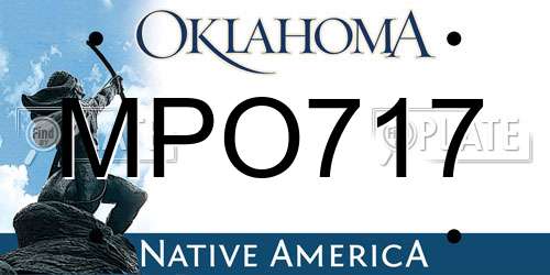 MPO717 Oklahoma License Plate