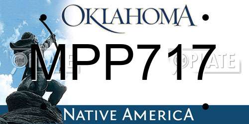 MPP717 Oklahoma License Plate