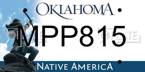 MPP815 Oklahoma License Plate