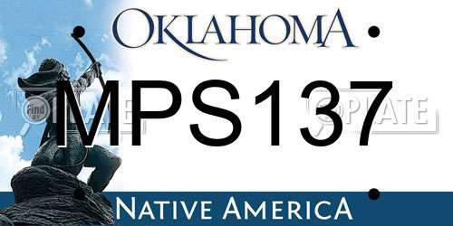 MPS137 Oklahoma License Plate