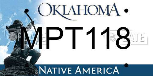 MPT118 Oklahoma License Plate