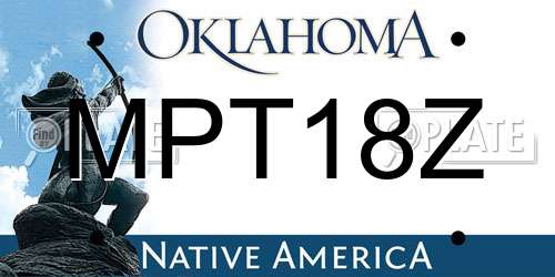MPT18Z Oklahoma License Plate