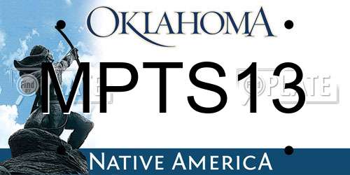 MPTS13 Oklahoma License Plate