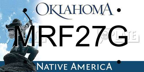 MRF27G Oklahoma License Plate