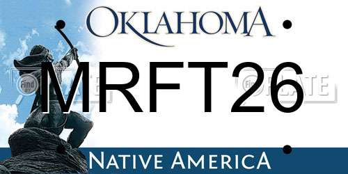 MRFT26 Oklahoma License Plate