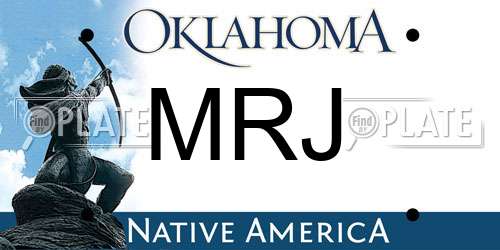 MRJ Oklahoma License Plate