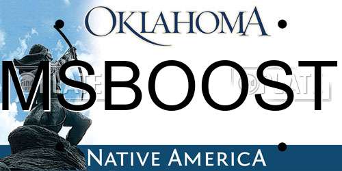 MSBOOST Oklahoma License Plate