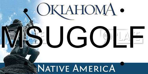 MSUGOLF Oklahoma License Plate