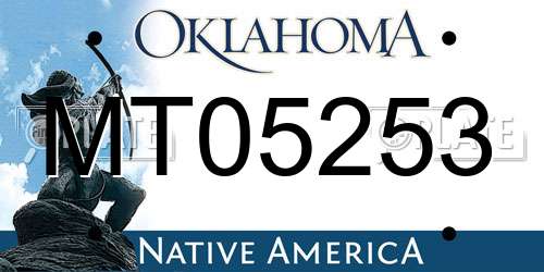 MT05253 Oklahoma License Plate