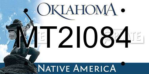 MT2I084 Oklahoma License Plate