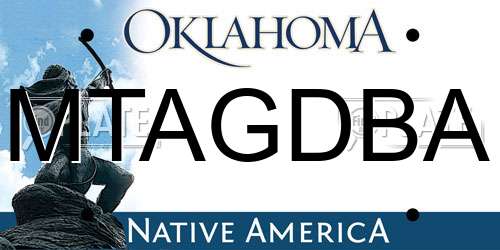 MTAGDBA Oklahoma License Plate