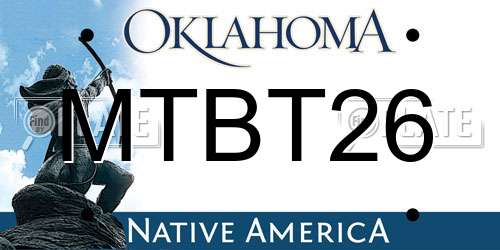 MTBT26 Oklahoma License Plate