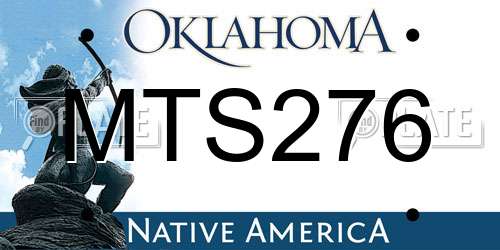 MTS276 Oklahoma License Plate