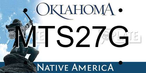 MTS27G Oklahoma License Plate