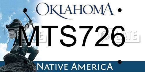 MTS726 Oklahoma License Plate