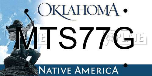 MTS77G Oklahoma License Plate
