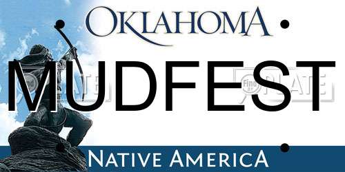 MUDFEST Oklahoma License Plate