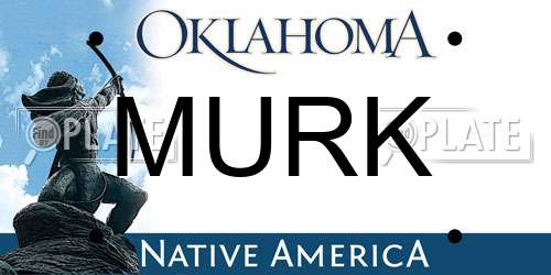 MURK Oklahoma License Plate