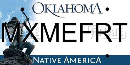 MXMEFRT Oklahoma License Plate