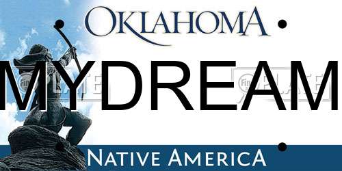 MYDREAM Oklahoma License Plate