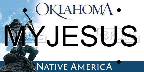 MYJESUS Oklahoma License Plate