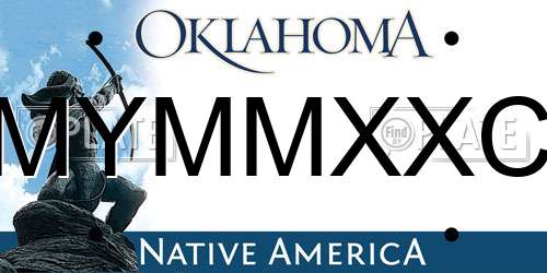 MYMMXXC Oklahoma License Plate