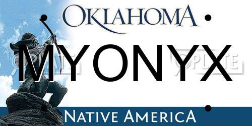 MYONYX Oklahoma License Plate