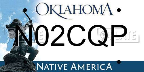 N02CQP Oklahoma License Plate