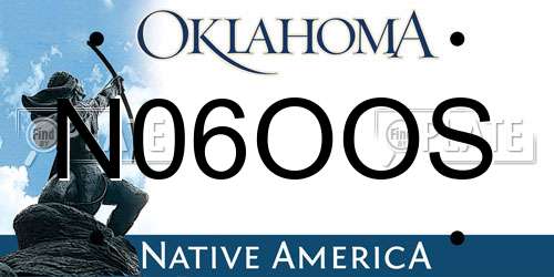 N06OOS Oklahoma License Plate