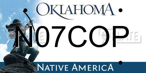 N07COP Oklahoma License Plate