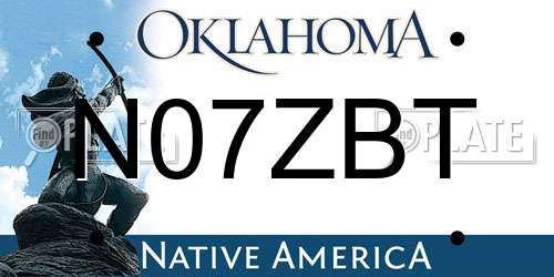 N07ZBT Oklahoma License Plate