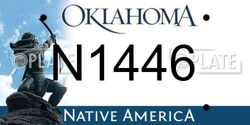 N1446 Oklahoma License Plate