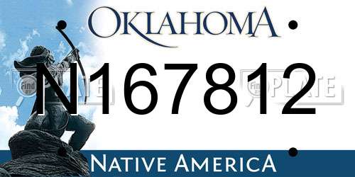 N167812 Oklahoma License Plate