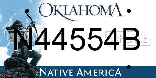 N44554B Oklahoma License Plate
