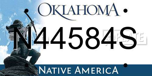 N44584S Oklahoma License Plate