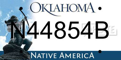 N44854B Oklahoma License Plate