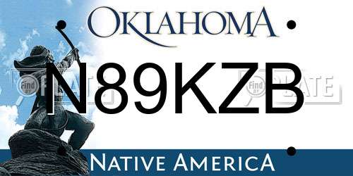 N89KZB Oklahoma License Plate
