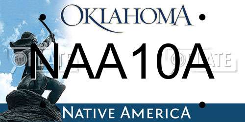 NAA10A Oklahoma License Plate