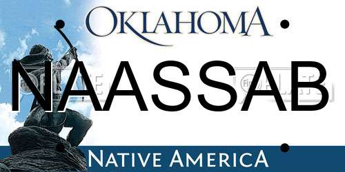 NAASSAB Oklahoma License Plate