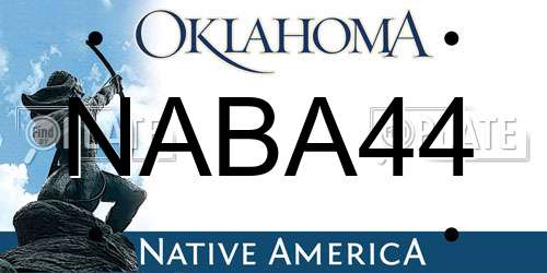 NABA44 Oklahoma License Plate