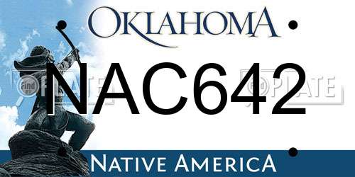 NAC642 Oklahoma License Plate