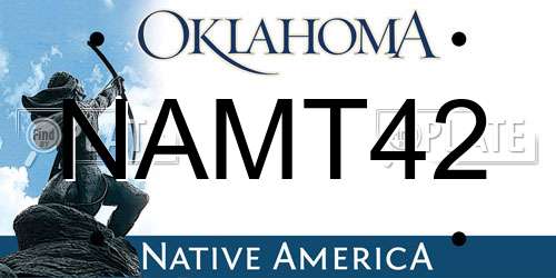 NAMT42 Oklahoma License Plate