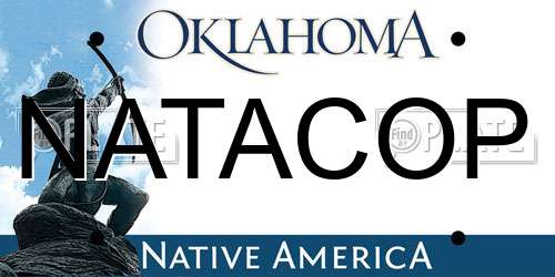 NATACOP Oklahoma License Plate