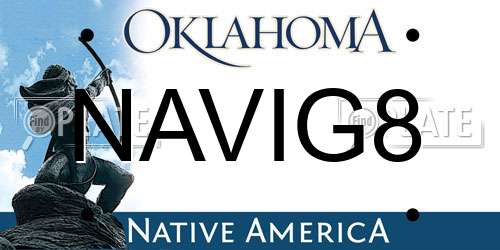 NAVIG8 Oklahoma License Plate