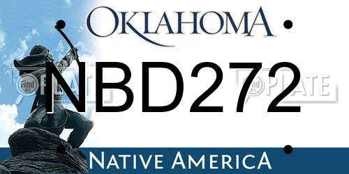 NBD272 Oklahoma License Plate