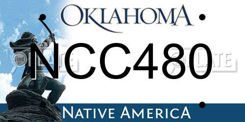 NCC480 Oklahoma License Plate