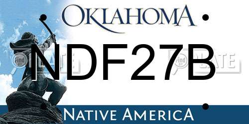 NDF27B Oklahoma License Plate