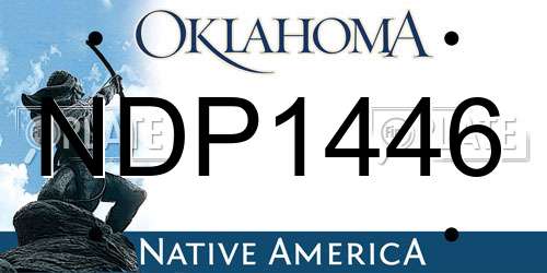 NDP1446 Oklahoma License Plate