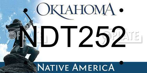 NDT252 Oklahoma License Plate
