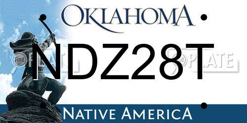 NDZ28T Oklahoma License Plate